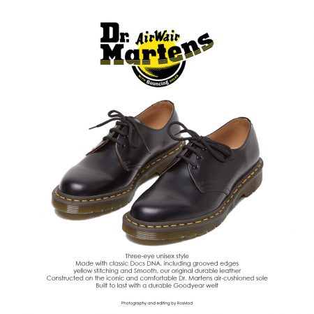 کفش سه بند مشکی دکتر مارتینز