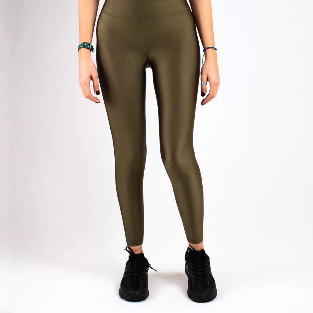 لگ دیسکوتایت زیتونی شاین آگی - Agi Disco Leggings Haki