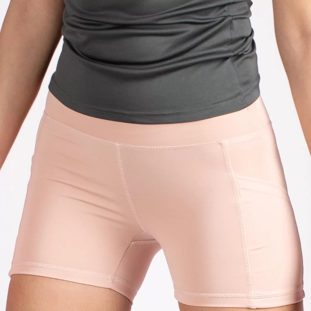 شلوارک کوتاه اسلیم افکت صورتی روشن جیبدار - Agi Slim Effect Shorts Gül Kurusu