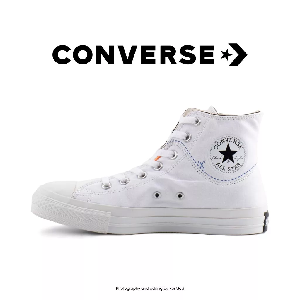 کتانی کانورس آل استار کات لاین سفید - Converse Cut Line White High Tops