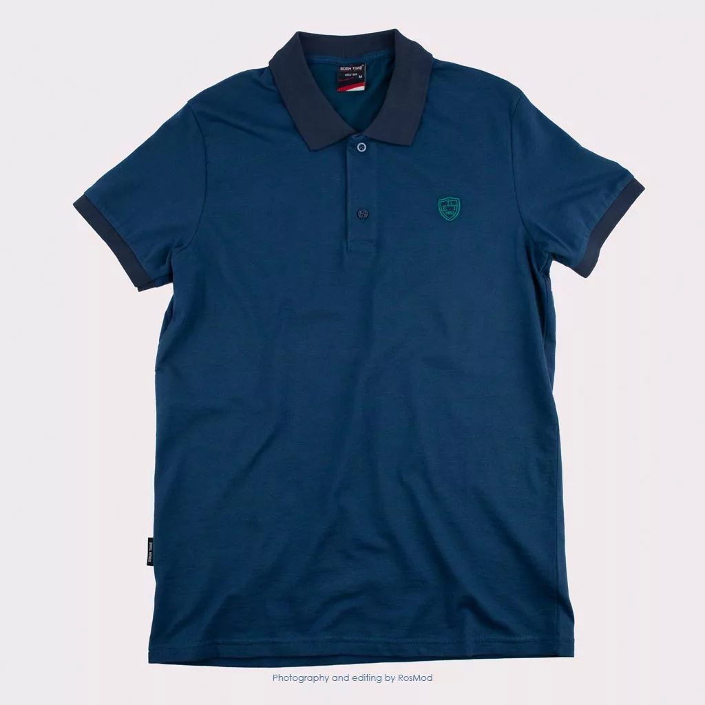پولوشرت - Eden Time Polos Metallic Blue/Green Logo