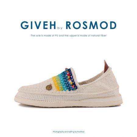 گیوه سفید طرح دار - Patterned Giveh