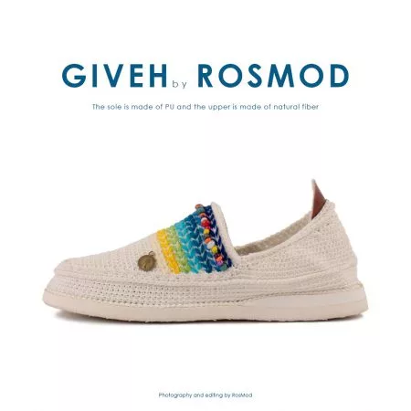 گیوه سفید طرح دار - Patterned Giveh