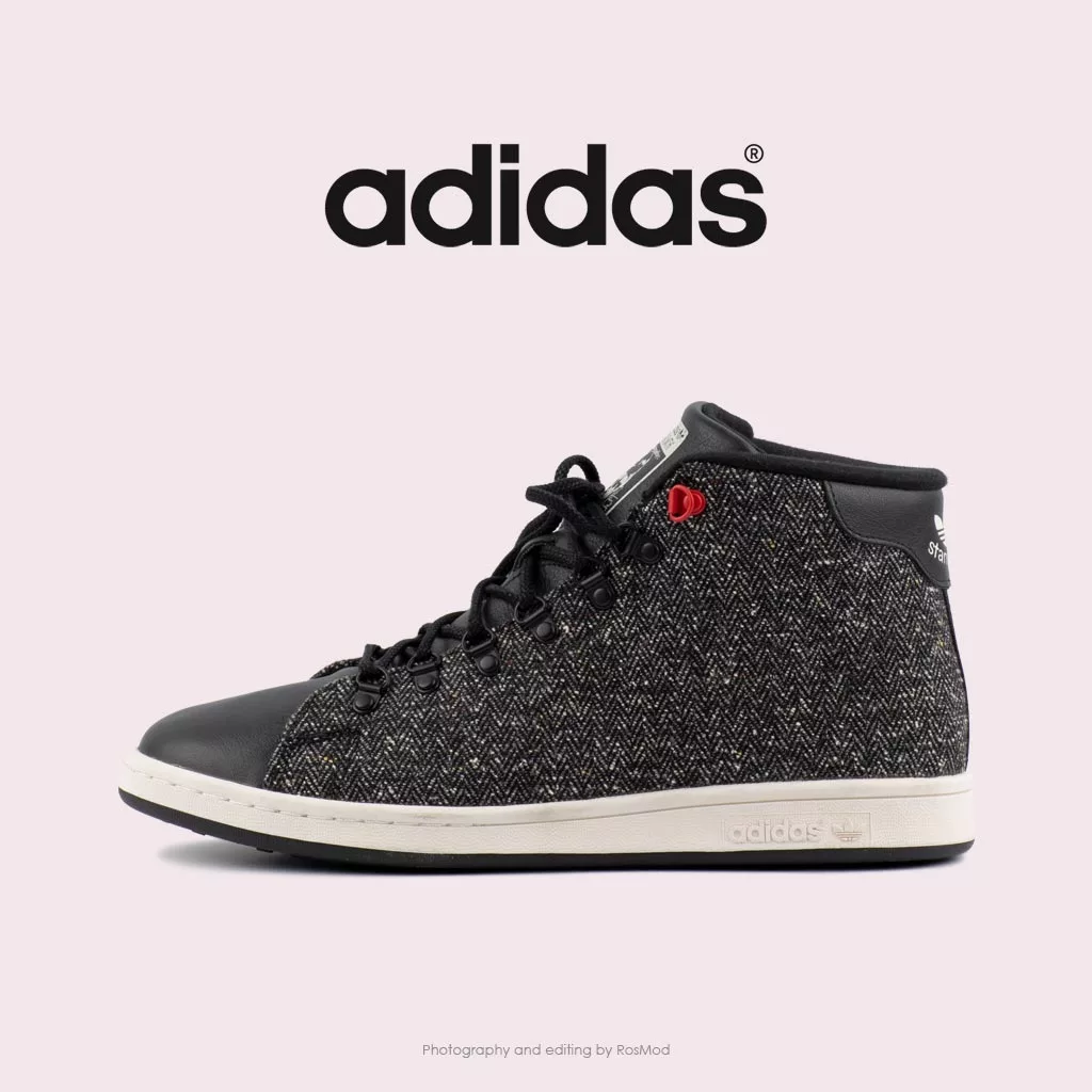 کتانی آدیداس استن اسمیت ساقدار مشکی - Adidas Stan Smith Winter Core BLK