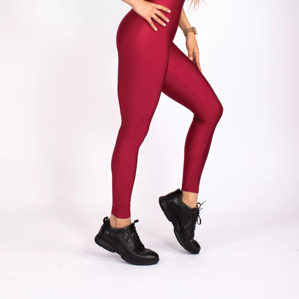 لگ دیسکوتایت یاقوتی - Agi Disco Leggings Bordo
