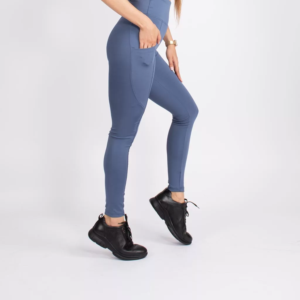 لگ اسلیم افکت جیبدار ایندیگو قد 100 - Agi Slim Effect Leggings Indigo