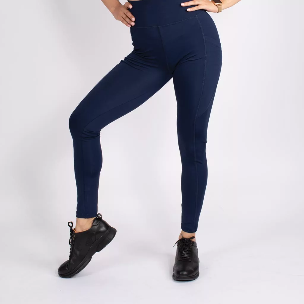 لگ اسلیم افکت جیبدار سرمه ای قد 100 - Agi Slim Effect Leggings Lacivert