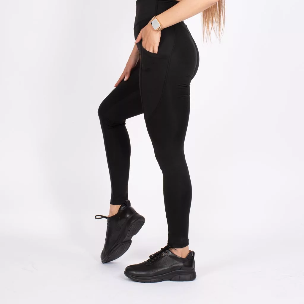 لگ اسلیم افکت جیبدار سیاه قد 100 - Agi Slim Effect Leggings Siyah
