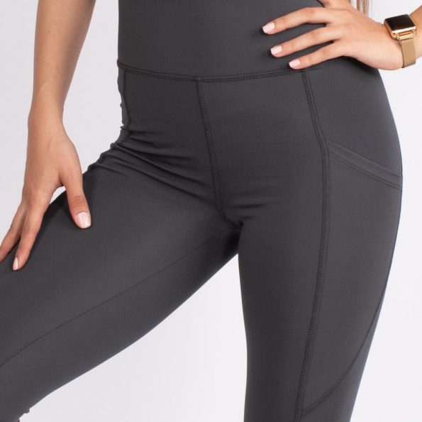 لگ اسلیم افکت جیبدار دودی قد 75 - Agi Slim Effect Leggings Fume