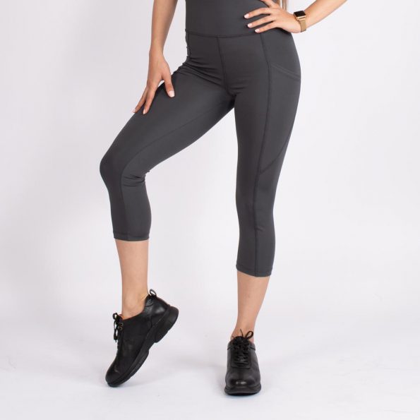 لگ اسلیم افکت جیبدار دودی قد 75 - Agi Slim Effect Leggings Fume