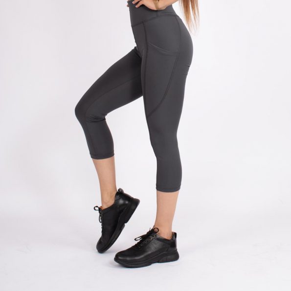 لگ اسلیم افکت جیبدار دودی قد 75 - Agi Slim Effect Leggings Fume