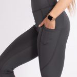 لگ اسلیم افکت جیبدار دودی قد 75 – Agi Slim Effect Leggings Fume