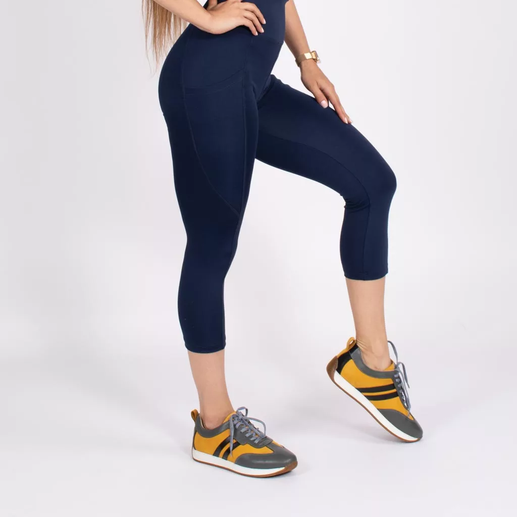 لگ اسلیم افکت جیبدار سرمه ای قد 75 - Agi Slim Effect Leggings Lacivert