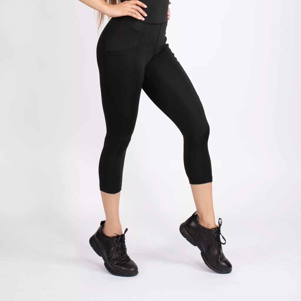 لگ اسلیم افکت جیبدار سیاه قد 75 - Agi Slim Effect Leggings Siyah