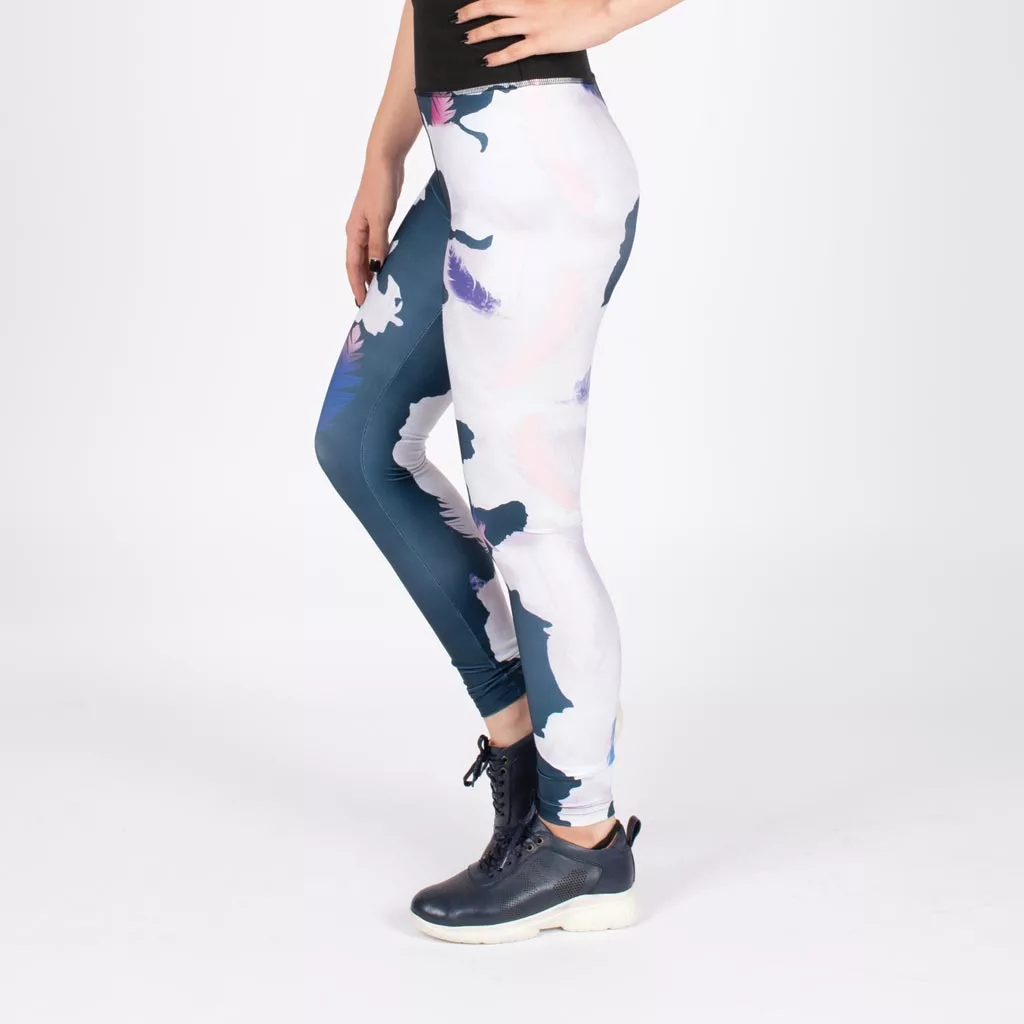 لگ اسلیم افکت طرح پر 24611 - Agi Slim Effect Leggings Feather Pattern