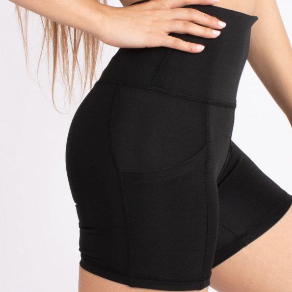 شلوارک کوتاه اسلیم افکت سیاه جیبدار - Agi Slim Effect Shorts Siyah