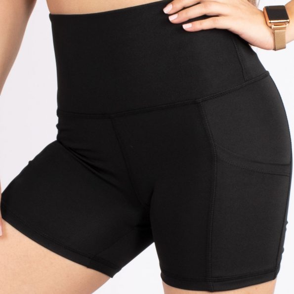 شلوارک کوتاه اسلیم افکت سیاه جیبدار - Agi Slim Effect Shorts Siyah