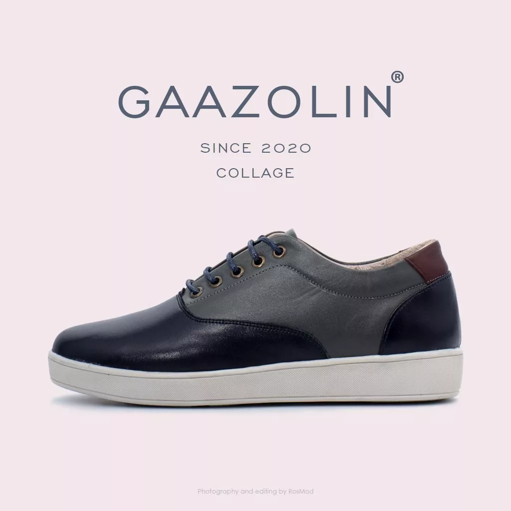 کتانی گازولین کلاژ سرمه ای طوسی - GAAZOLIN Collage Navy