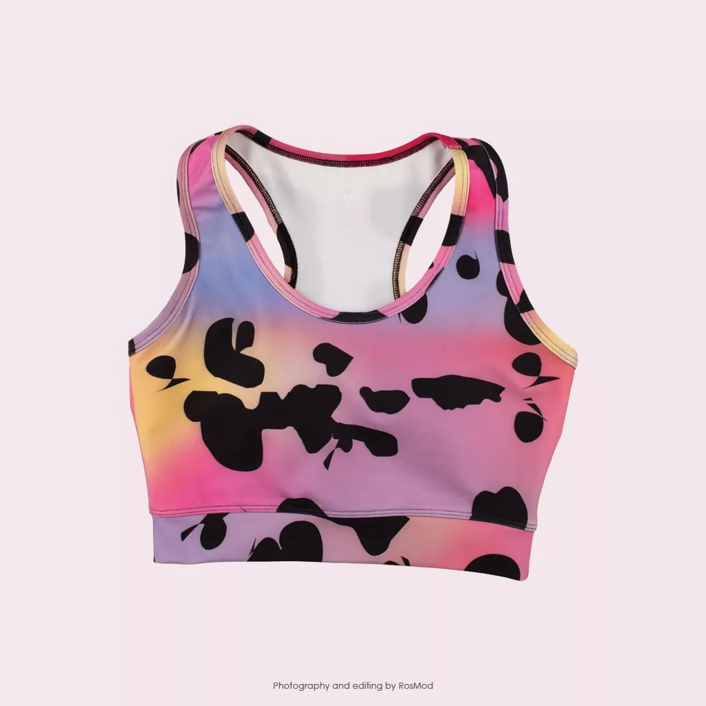 نیم تنه اسلیم هایلایت طرح دار آگی - Agi Slimming Sport Bra Highlight Patterned