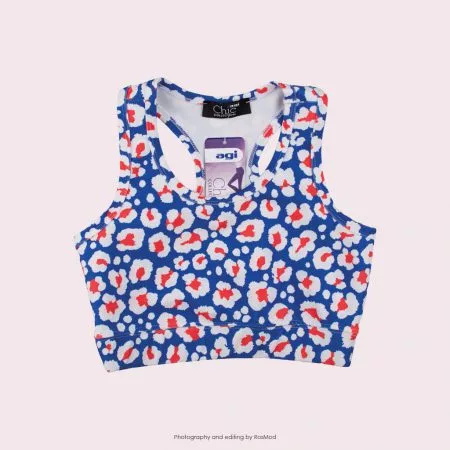 نیم تنه اسلیم طرح پلنگی آگی - Agi Slimming Sport Bra Leopard Pattern