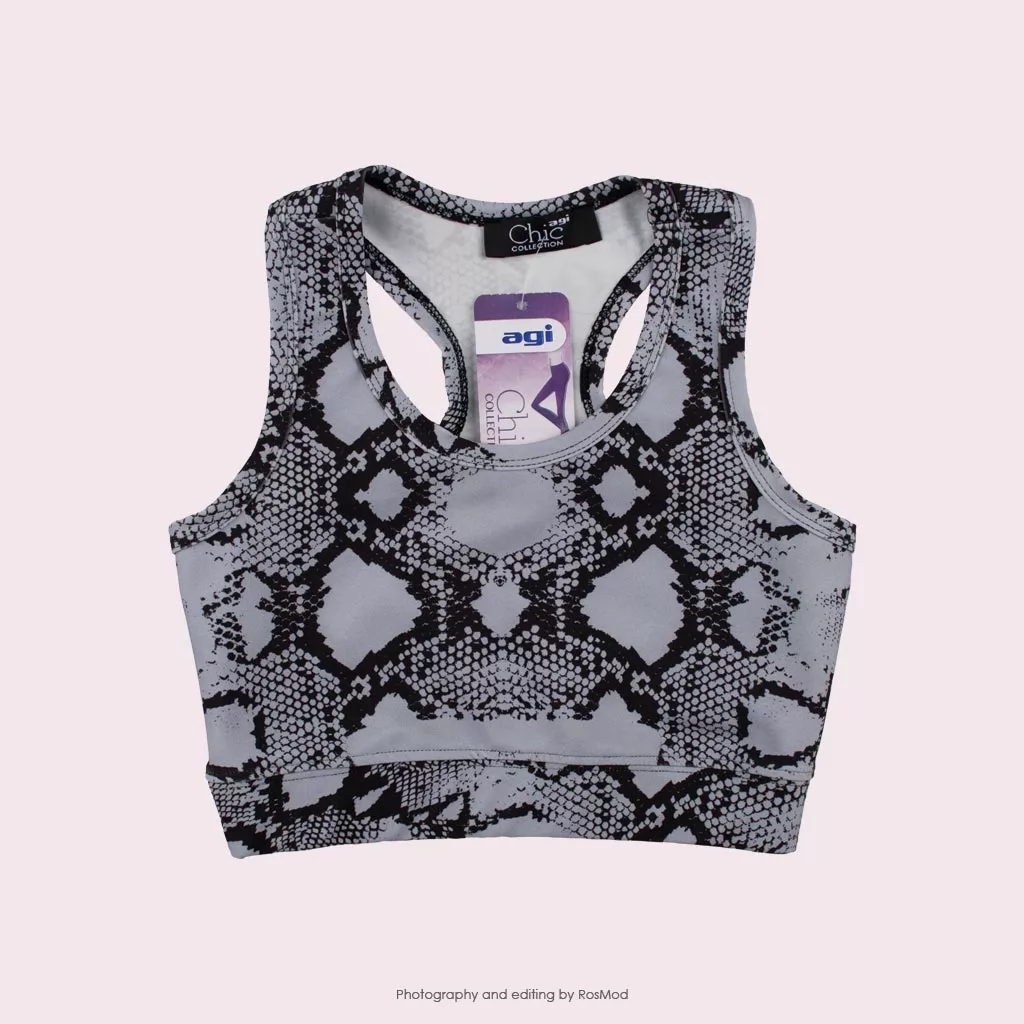 نیم تنه اسلیم طرح پیتون آگی - Agi Slimming Sport Bra Python Pattern