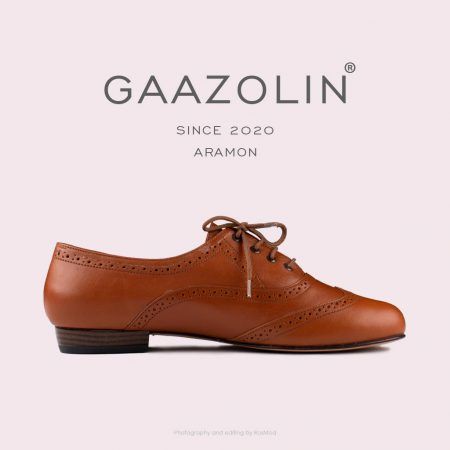 کفش هشترک گازولین آرامون عسلی - GAAZOLIN Aramon brogue Red/Orange