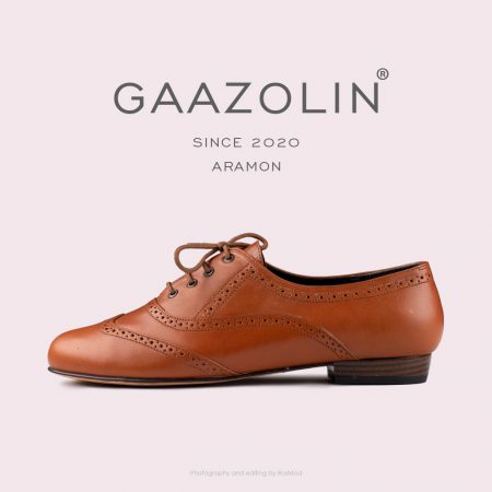 کفش هشترک گازولین آرامون عسلی - GAAZOLIN Aramon brogue Red/Orange