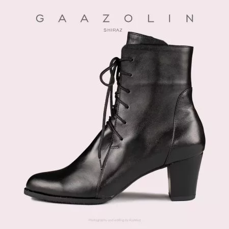 بوت پاشنه دار گازولین مشکی مدل شیراز - GAAZOLIN Shiraz BLK