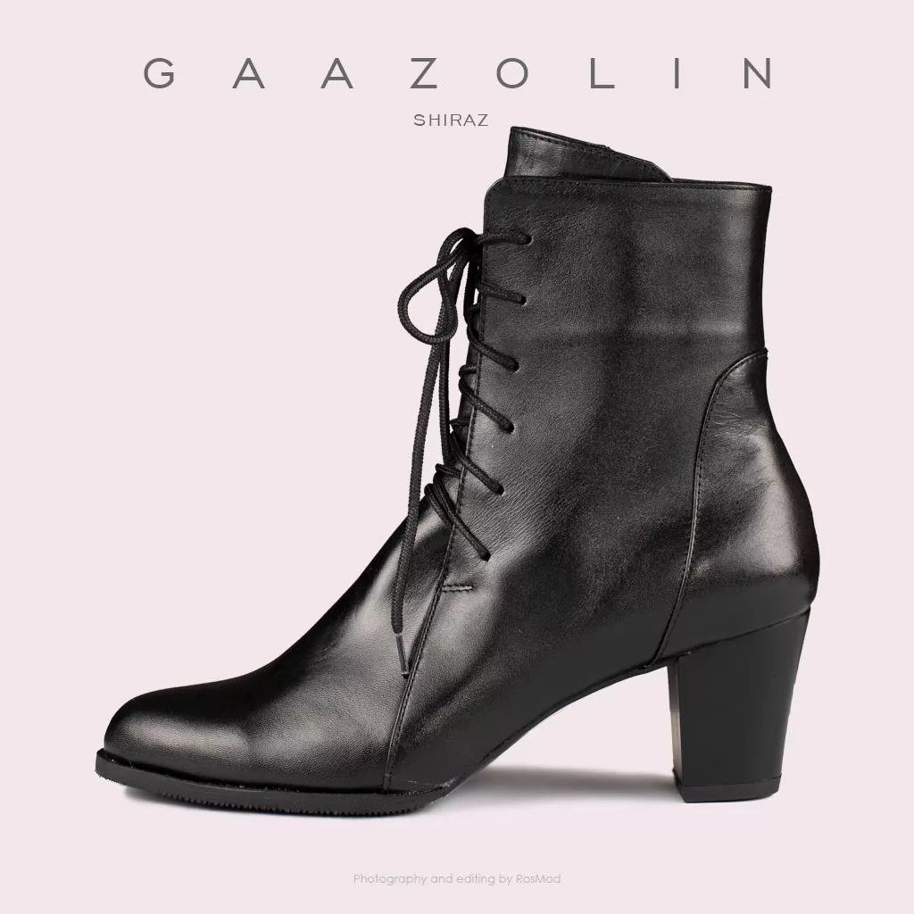 بوت پاشنه دار گازولین مشکی مدل شیراز - GAAZOLIN Shiraz BLK
