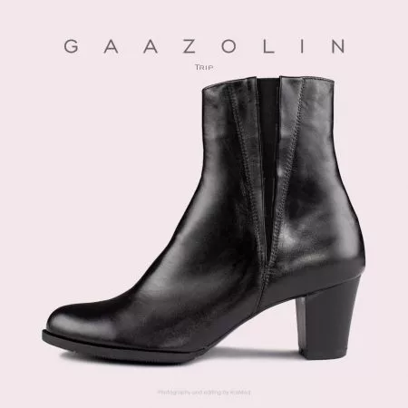 بوت پاشنه دار گازولین مشکی مدل تریپ - GAAZOLIN Trip BLK