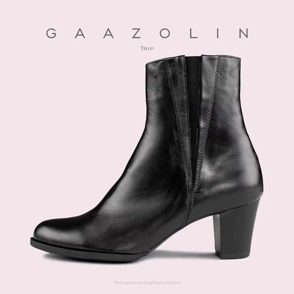 بوت پاشنه دار گازولین مشکی مدل تریپ - GAAZOLIN Trip BLK