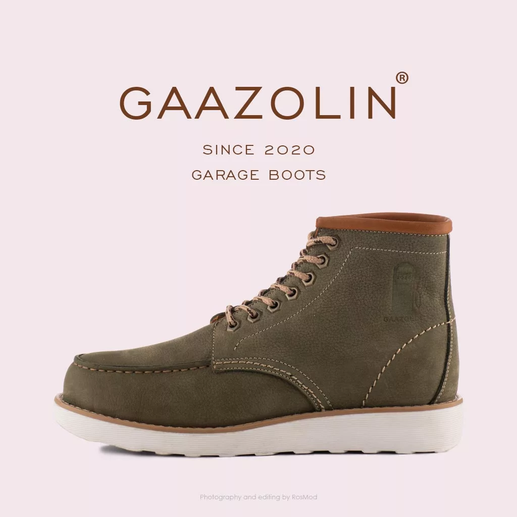 گاراژ بوت گازولین ارتشی - GAAZOLIN Garage Boots Army Green