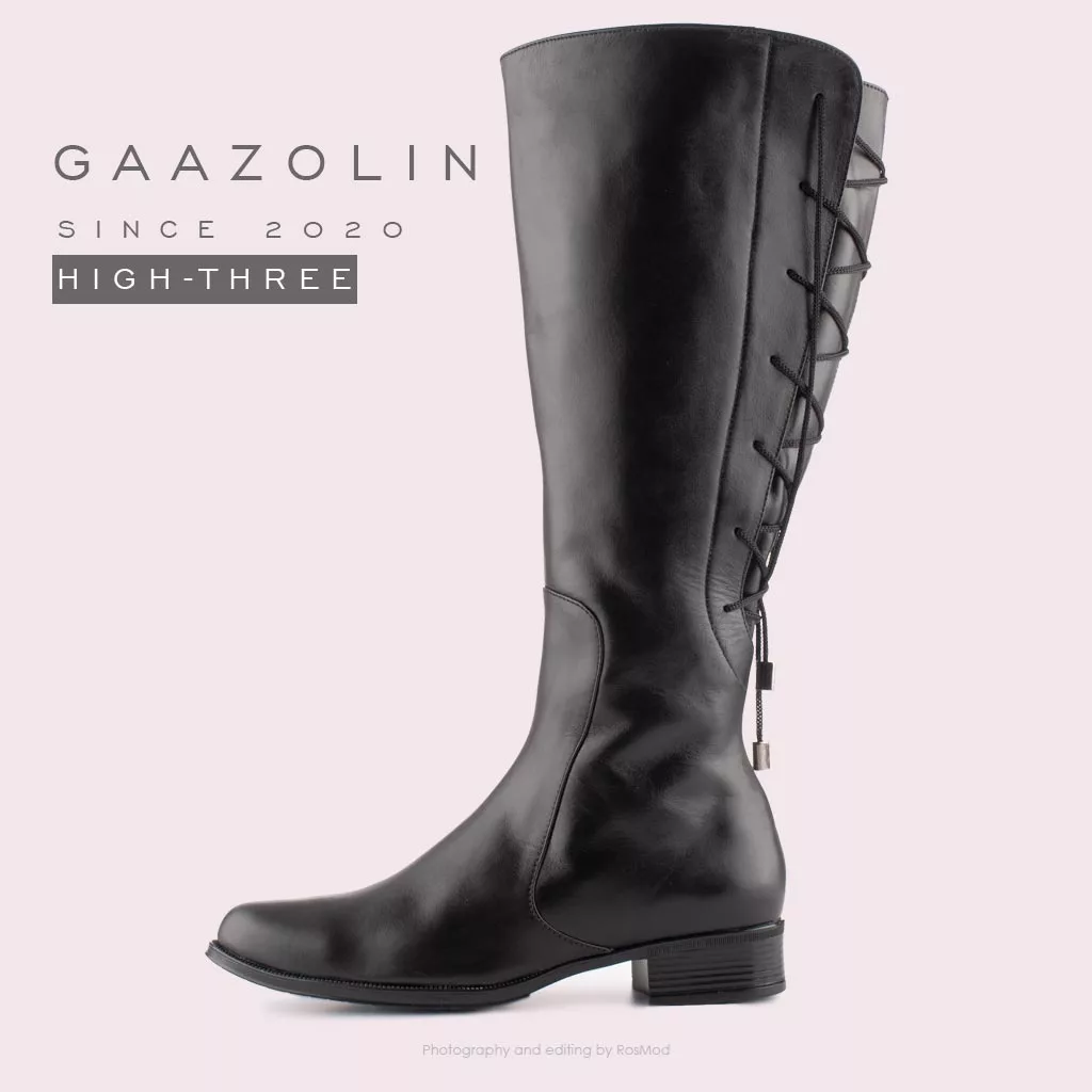 بوت گازولین های-تیری مشکی - GAAZOLIN HIGH-THREE BLK