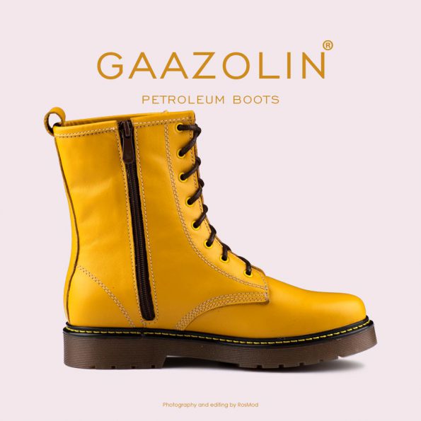بوت پترولیوم گازولین خردلی - GAAZOLIN Petroleum Boots Mustard
