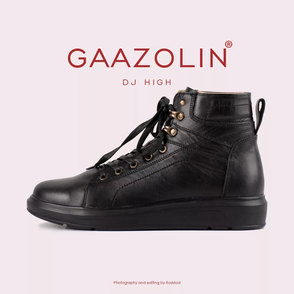 کتانی ساقدار دی جی گازولین تمام مشکی - GAAZOLIN High DJ Full Blk Sneakers