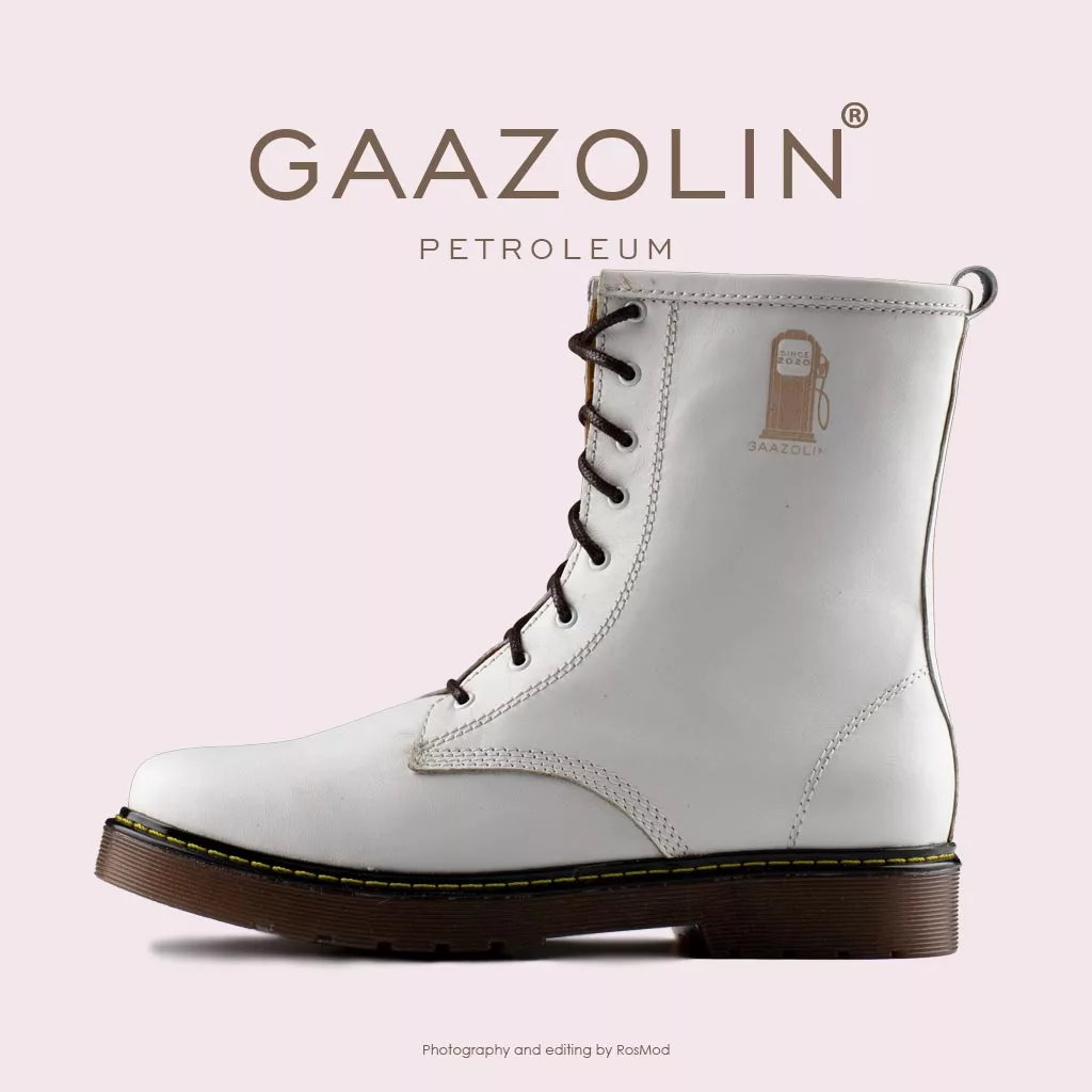 بوت پترولیوم گازولین سفید - GAAZOLIN Petroleum Boots Infinite Canvas