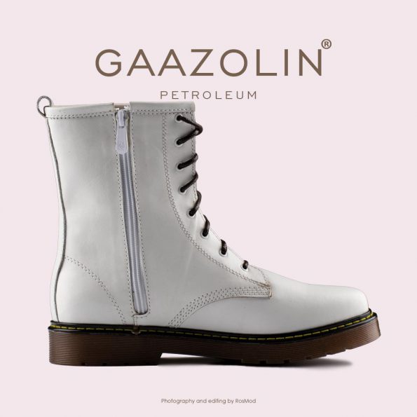 بوت پترولیوم گازولین سفید - GAAZOLIN Petroleum Boots Infinite Canvas