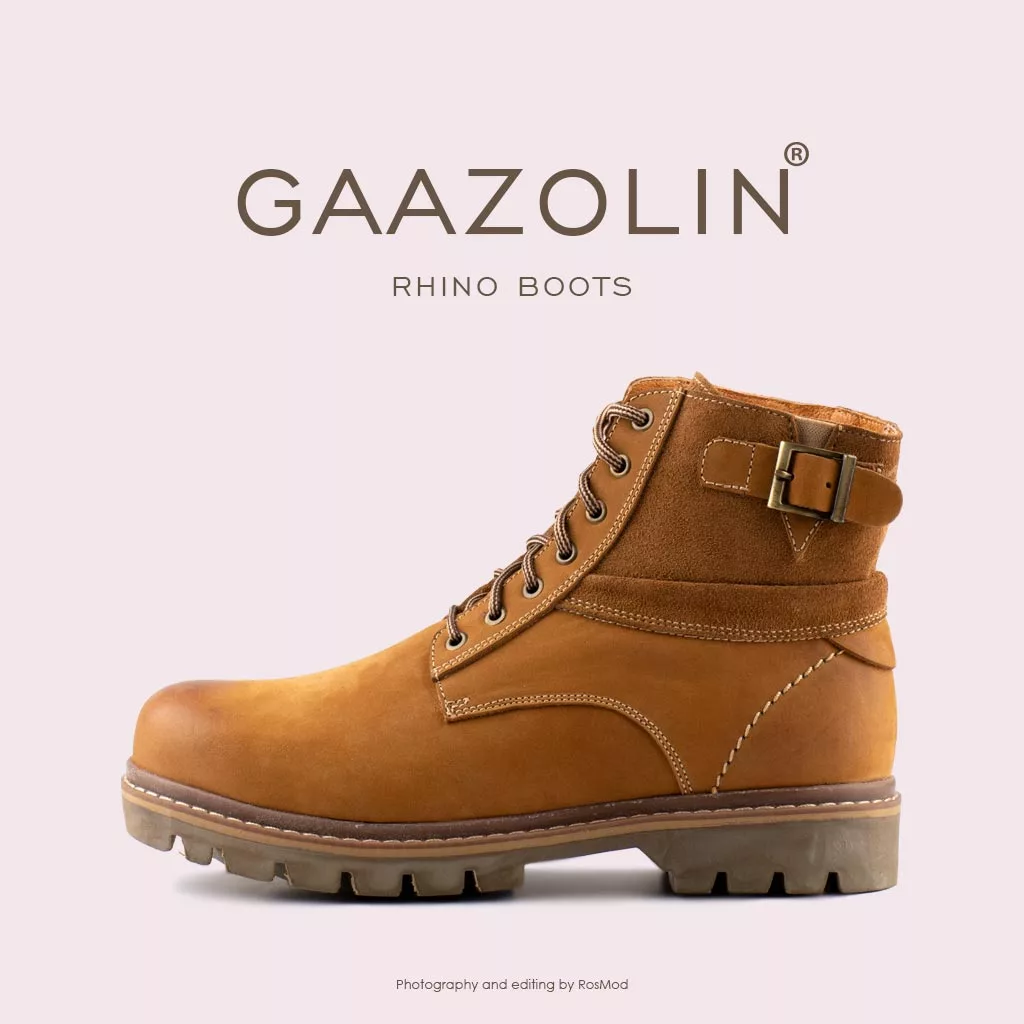 بوت راینو گازولین شتری - GAAZOLIN Rhino Boots Clove-dyed