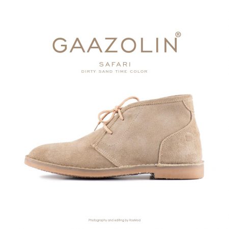 کفش صحرایی سافاری گازولین خاکی چرک - GAAZOLIN Safari Veldskoen Shoes Dirty Sand Time