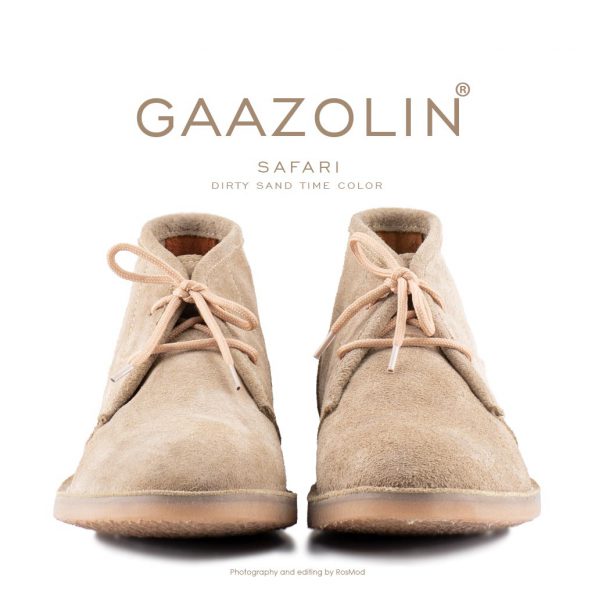 کفش صحرایی سافاری گازولین خاکی چرک – GAAZOLIN Safari Veldskoen Shoes Dirty Sand Time