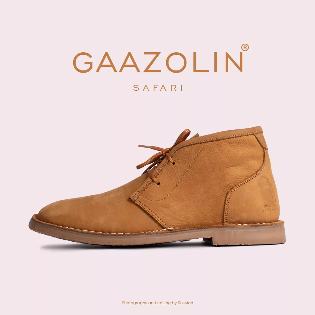 کفش صحرایی سافاری گازولین نسکافه ای - GAAZOLIN Safari Veldskoen Shoes Sahara Lunch