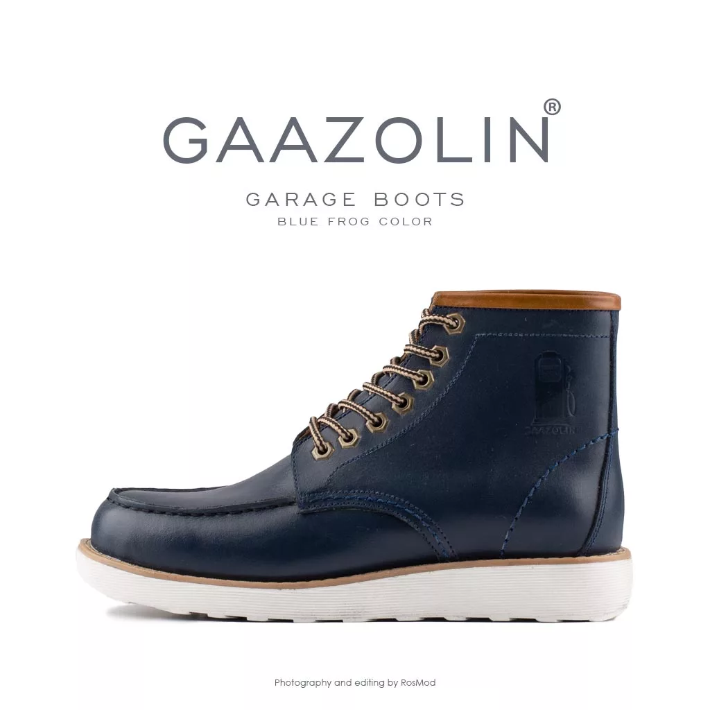 بوت گاراژ گازولین سرمه ای - GAAZOLIN Garage Boots Blue Frog