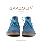کفش صحرایی سافاری گازولین مخمل آبی – GAAZOLIN Safari Veldskoen Shoes Blue Velvet