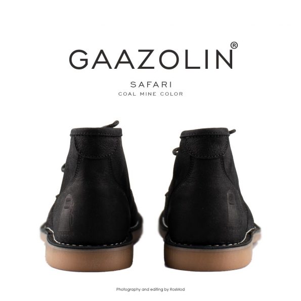 کفش صحرایی سافاری گازولین مشکی - GAAZOLIN Safari Veldskoen Shoes Coal Mine