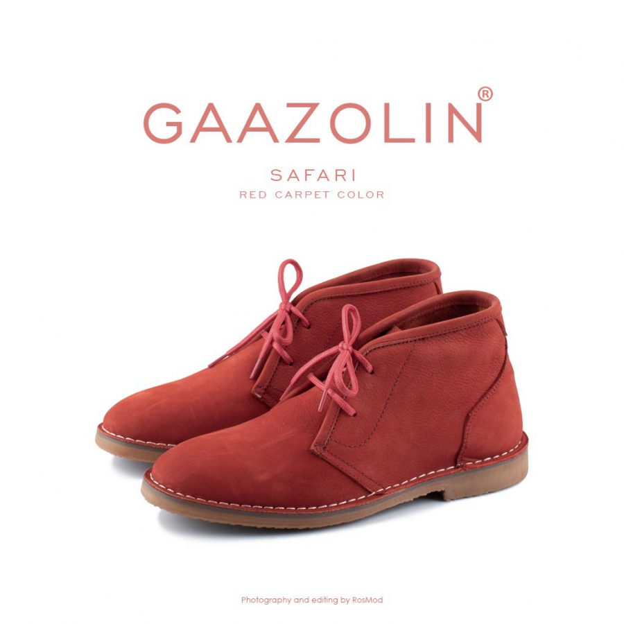 کفش صحرایی سافاری گازولین قرمز هورس – GAAZOLIN Safari Veldskoen Shoes Red Carpet
