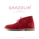 کفش صحرایی سافاری گازولین مخمل سرخ - GAAZOLIN Safari Veldskoen Shoes Scarlet Velvet