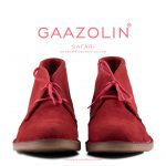 کفش صحرایی سافاری گازولین مخمل سرخ – GAAZOLIN Safari Veldskoen Shoes Scarlet Velvet