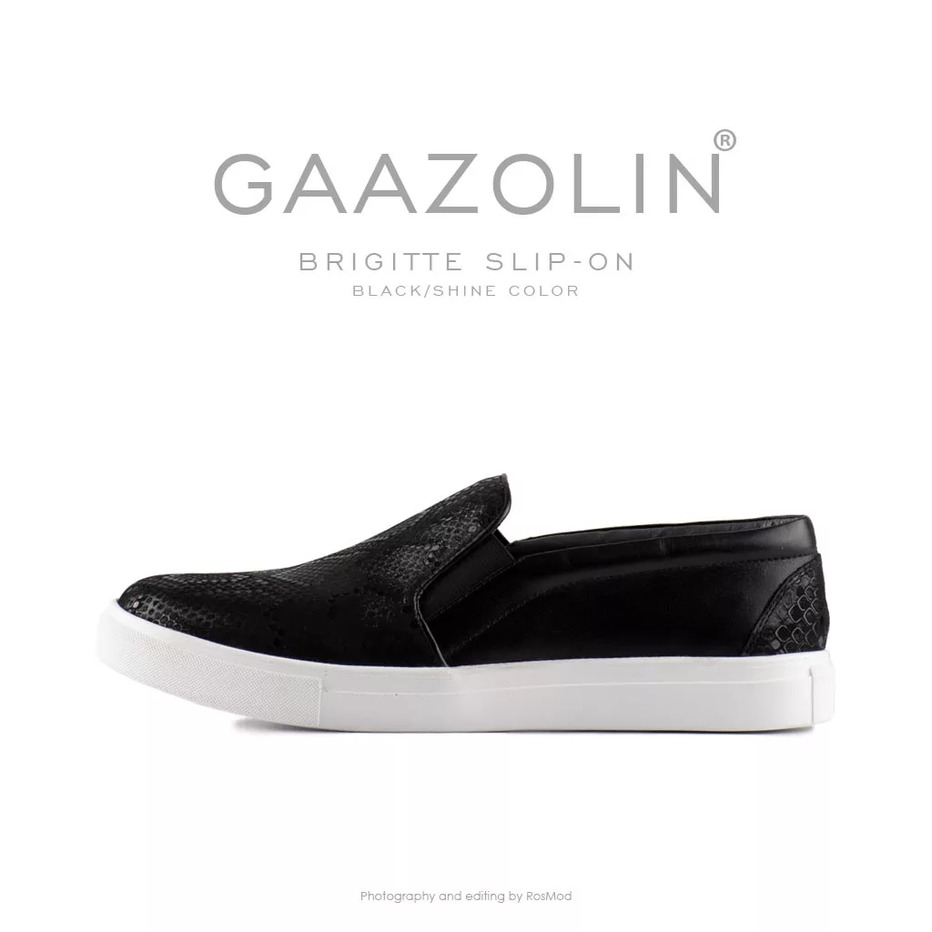 اسلیپ-آن بریژیت گازولین مشکی - GAAZOLIN Brigitte Slip-on Black Shine Color
