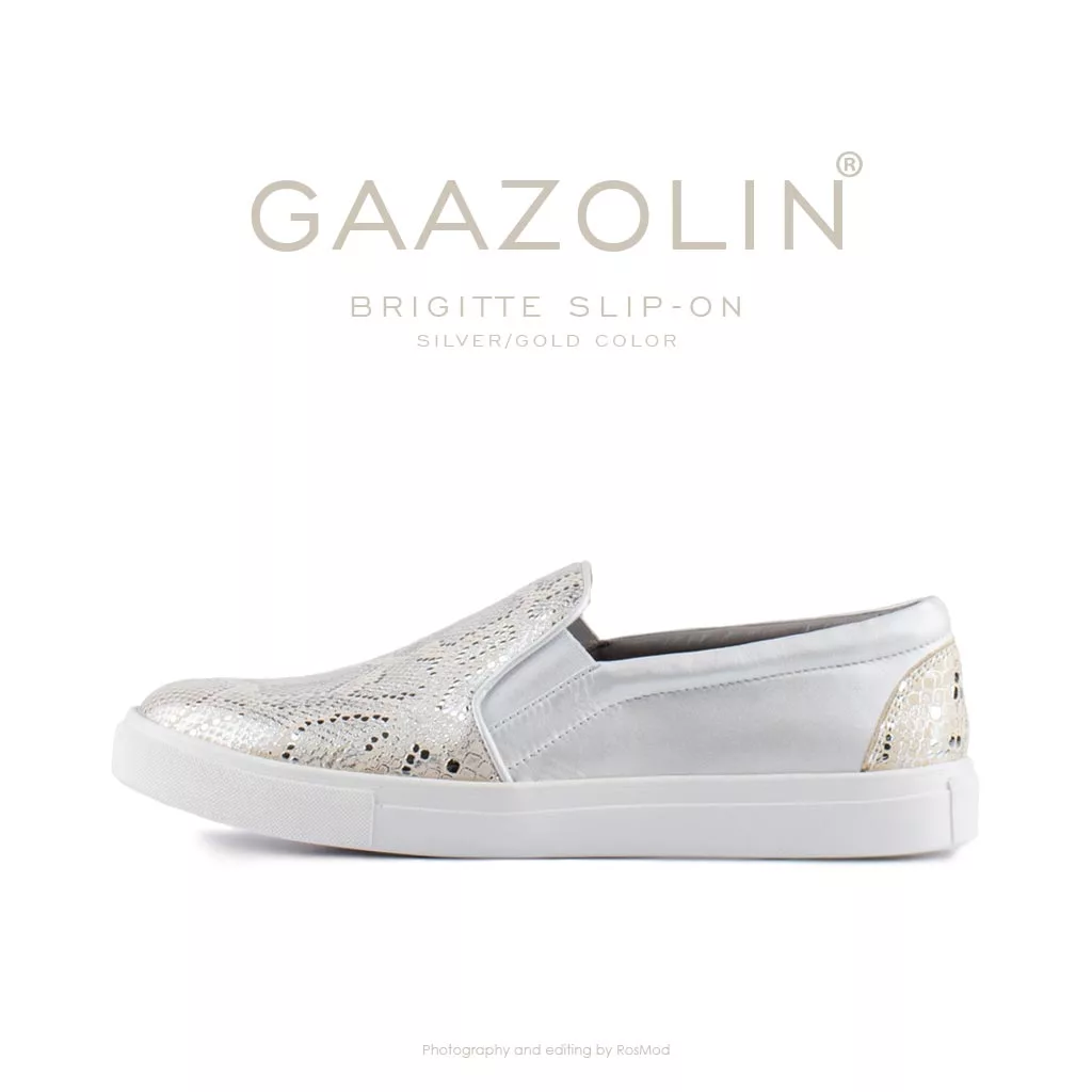 اسلیپ-آن بریژیت گازولین نقره ای طلایی - GAAZOLIN Brigitte Slip-on Silver Gold Color
