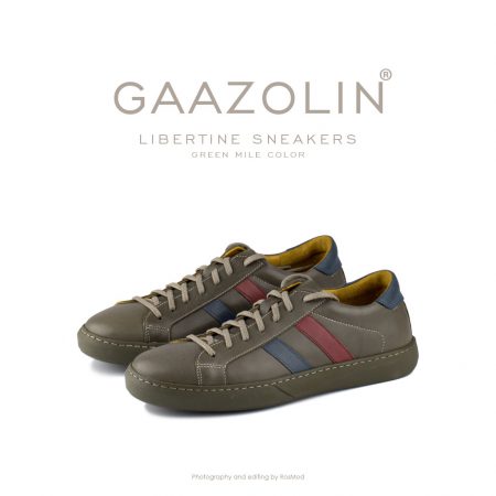 کتانی لیبرتین گازولین زیتونی - GAAZOLIN Libertine Sneakers Green Mile Color